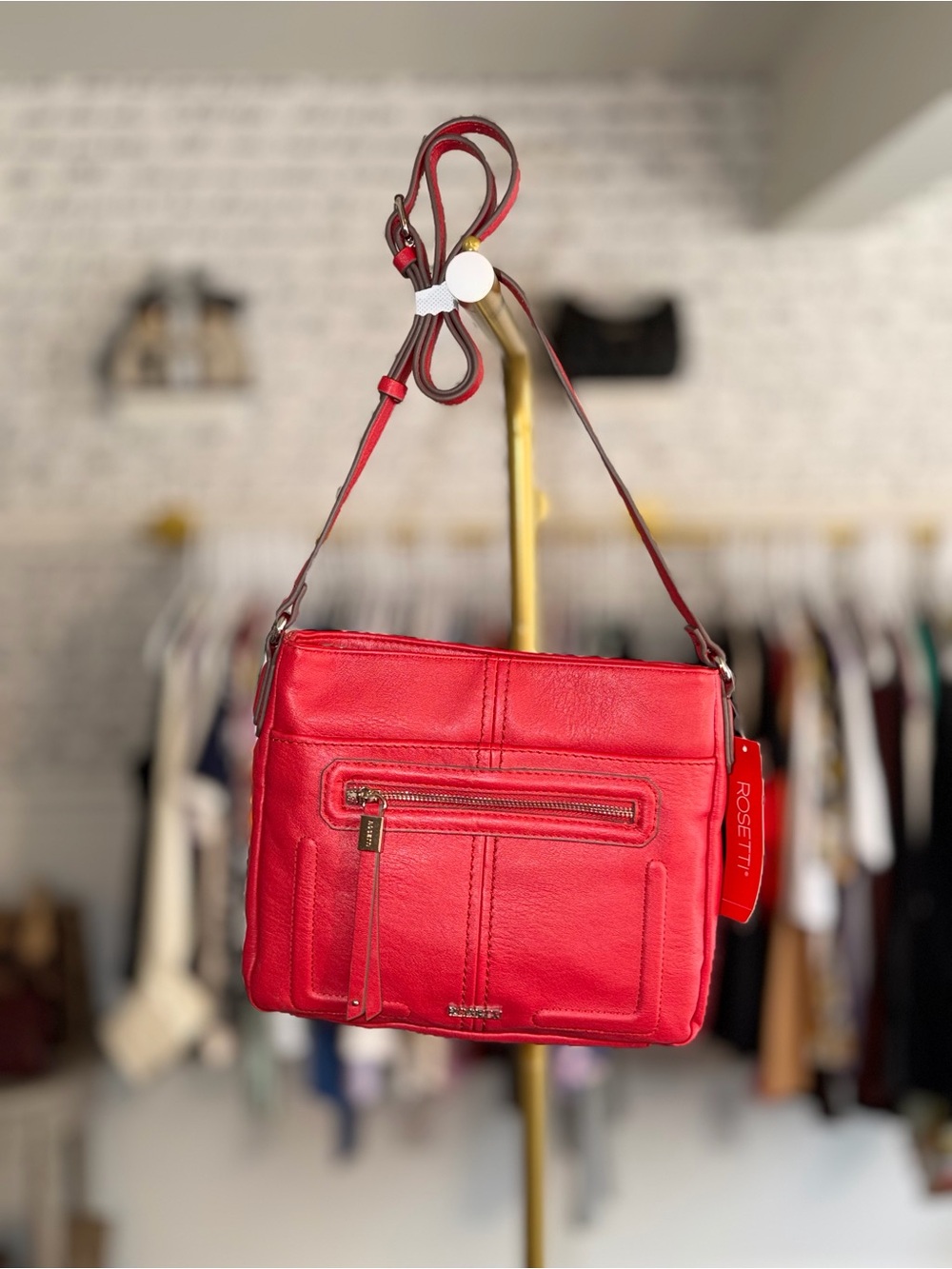 NWT Rosetti Courte Mid Crossbody Bag Poppy Red